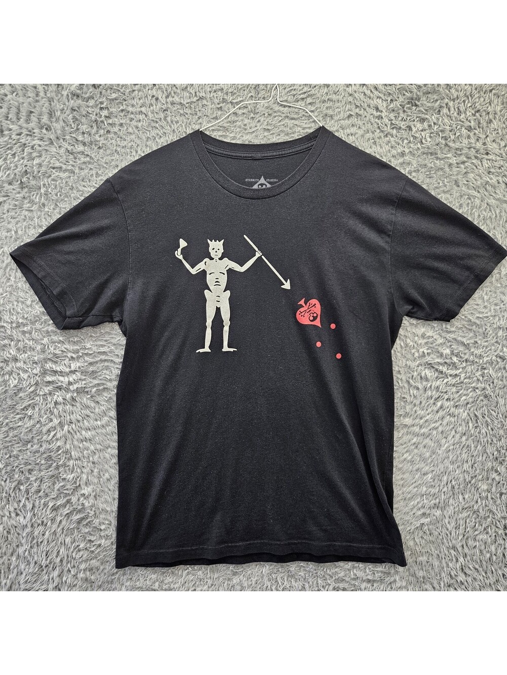 SOFLETE Tactical T Shirt Men Large Blackbeard's Flag Double Sided Black